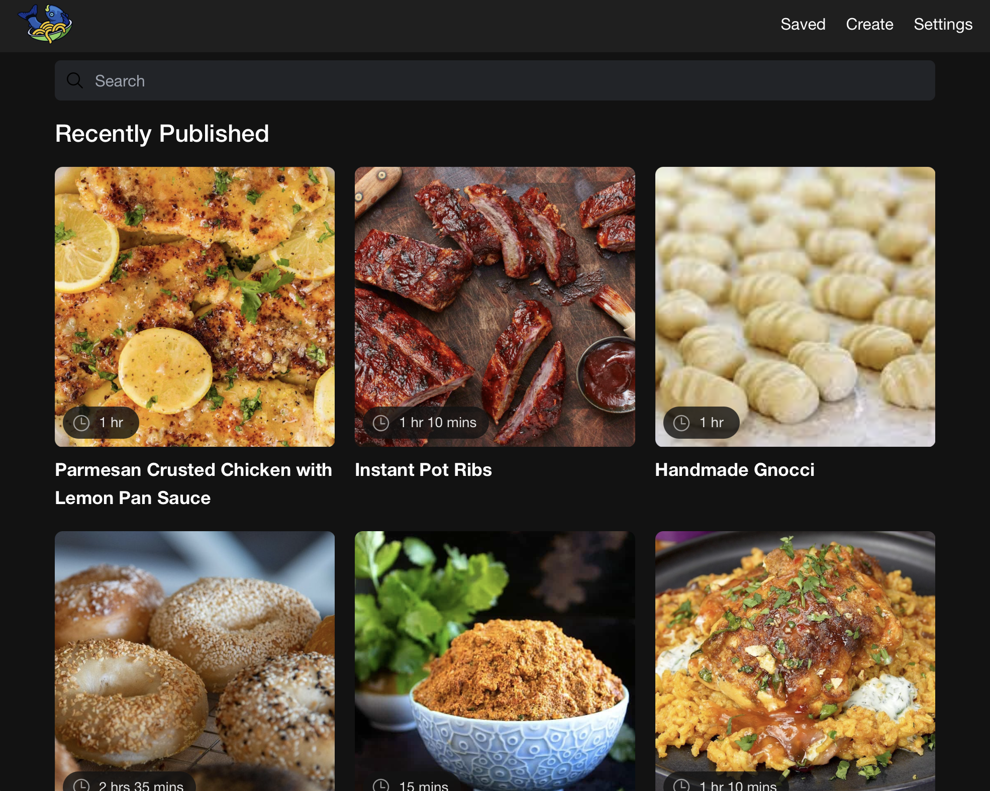 Open Source Recipes web app preview