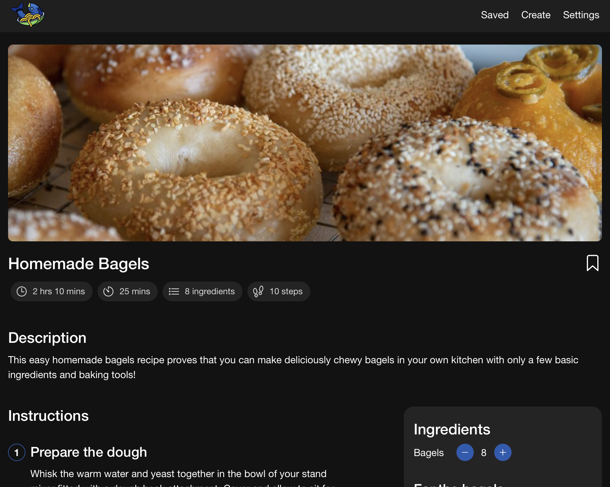 Open Source Recipes web app preview